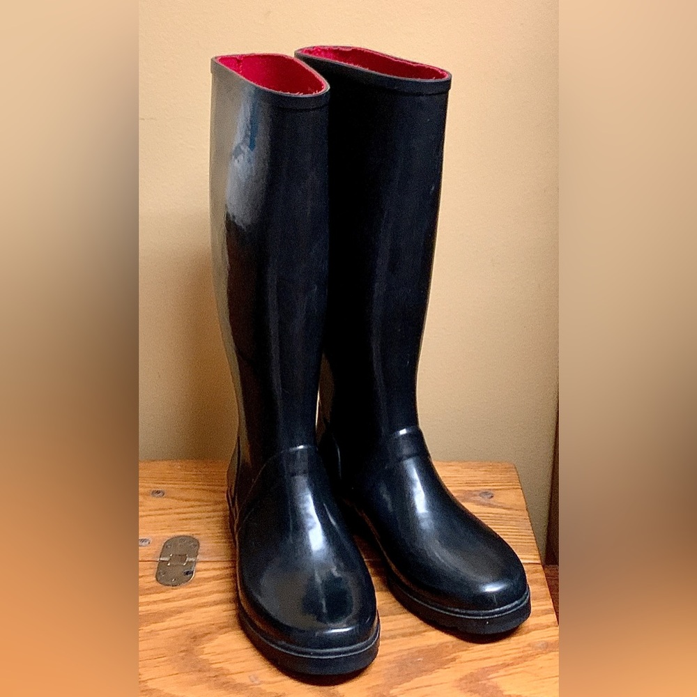 Women’s 8 B 1990s Y2K Vintage POLO SPORT Runner Waterproof Rain Boots